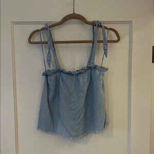 Chic Light Blue Women's Camisole with Bow Straps